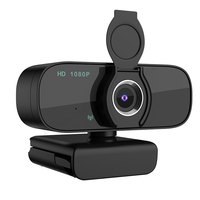 Webcam USB CMOS 1080p Langsung dengan Penutup Privasi Mikrofon Ganda untuk Konferensi Desktop PC