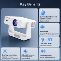 Projecteur LCD sans fil au prix d'usine, Android Wifi 4k, home cinéma multimédia, mini projecteur portable le moins cher