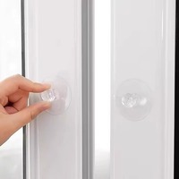 Poignée de meuble moderne minimaliste détachable à ventouse sans perçage ; Poignée autocollante pour portes coulissantes de cuisine