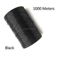 0,6mm Flache 1000 Meter/Rolle Schwarze Braune Dehnbare Elastische Perlenschnur Draht Faden für Haarverlängerungsherstellung