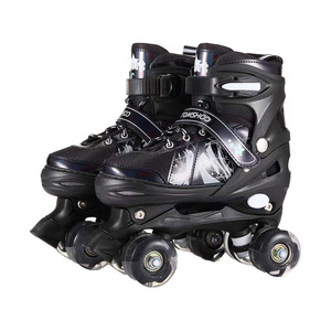 <span class=keywords><strong>Pattini</strong></span> <span class=keywords><strong>a</strong></span> <span class=keywords><strong>rotelle</strong></span> <span class=keywords><strong>per</strong></span> bambini <span class=keywords><strong>a</strong></span> doppia fila e quattro ruote con luci, doppio freno, in tessuto PU, <span class=keywords><strong>per</strong></span> principianti, protezione <span class=keywords><strong>per</strong></span> ragazze e ragazzi - Product Image 3