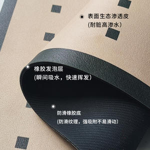 Tapis de bain ovale à motif floral, en fibre de polyester, absorbant, séchage rapide, antidérapant pour salle de bain - Product Image 2