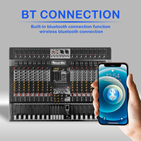 Console de mixage audio professionnelle GAX-XM16, 16 canaux, cartes son numériques Bluetooth et mélangeurs, console de mixage stéréo