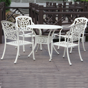 La migliore vendita custom design mobili <span class=keywords><strong>da</strong></span> <span class=keywords><strong>giardino</strong></span> esterno di stile Europeo <span class=keywords><strong>bianco</strong></span> rotondo tavoli <span class=keywords><strong>e</strong></span> <span class=keywords><strong>sedie</strong></span> - Product Image 6