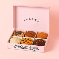 Emballage de biscuits biodégradable personnalisé avec estampage à froid, papier alimentaire, boîtes à biscuits pour boulangerie avec logo