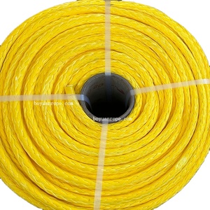 Corde de levage synthétique <span class=keywords><strong>Uhmwpe</strong></span> la plus forte 8 brins 12 brins Hmpe amarrage corde jaune 16mm 100m par bobine - Product Image 6