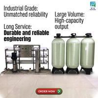 Système de filtration d'eau potable par osmose inverse automatique commerciale et industrielle 5000 LPH, machine de traitement de l'eau, pompe, contrôlé par PLC, UV