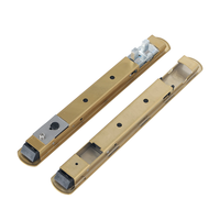 Cerradura de pestillo de puerta de doble corredera dorada de acero inoxidable al por mayor cerradura de manijas de puerta corredera y ventana con llaves