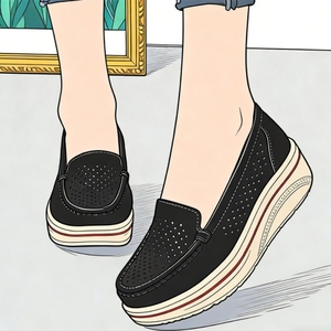 Zapatos Náuticos de Plataforma para Mujer, Estilo Europeo Americano, Novedad 2025, Suela Gruesa, Casuales, Deportivos, Transpirables, Ligeros, Talla Grande - Product Image 6