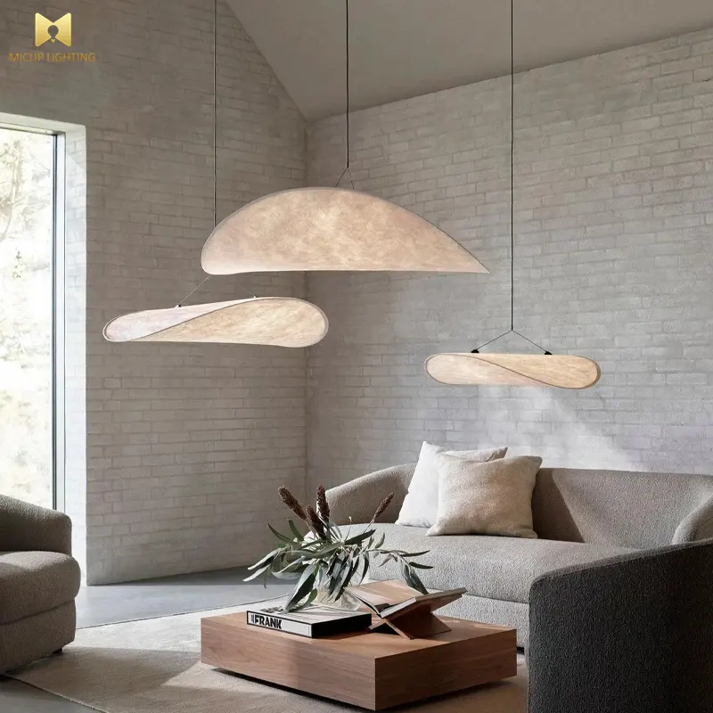 İskandinav ev için avize lamba Modern yatak odası dekoratif ipek kolye ışıkları