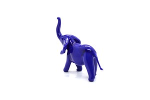 Indian Handmade Blown Artistic Blue Glass <b>Elephant</b> Figurine Animal Love Feng Shui Gift <b>Decor</b> for Christmas Halloween - Product Image 4