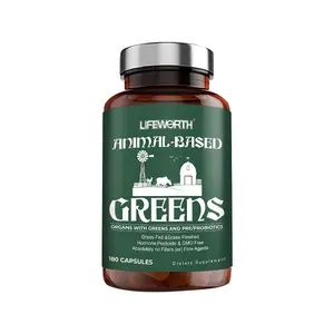 Lifeworth greens bột viên nang hữu cơ Superfood greens & đỏ pha trộn với spirulina, Chlorella Probiotics cho sức khỏe đường ruột