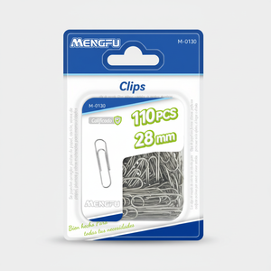 Mengfu M-0130 28mm Nickel Plated PVC & Metal Paper <b>Clips</b> with Magnet 110pcs Pack for Office Use and Organization - Product Image 2