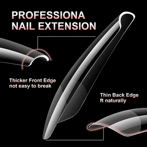 120 <span class=keywords><strong>faux</strong></span> <span class=keywords><strong>ongles</strong></span> semi-mat en gel souple, formes amande, stiletto, cercueil, French, couvrance totale, en acrylique, pour salon et usage domestique, <span class=keywords><strong>à</strong></span> presser - Product Image 4
