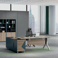 Vente en gros de bureau de directeur général Mobilier de bureau design moderne en bois de luxe