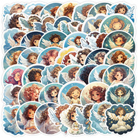 50 autocollants graffiti de la nouvelle série Little Angel, autocollants décoratifs imperméables pour gobelets et bagages