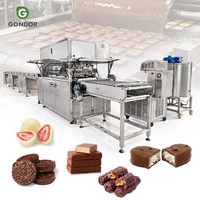 Machine professionnelle d'enrobage et de glaçage au chocolat pour bâtonnets de gaufrettes, 5 Beck, pour la production continue de biscuits