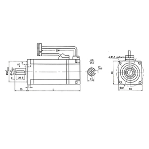 Kits de Controlador de Motor Servo AC Wavetop-auto YF 400W 600W AASD-15A+<span class=keywords><strong>60ST</strong></span>-M01330 / 80ST-M01330 / <span class=keywords><strong>60ST</strong></span>-<span class=keywords><strong>M01930</strong></span> 1.27N.m 220V 2A 3000rpm - Product Image 6