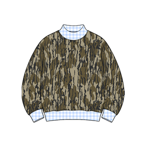 Combinaison à carreaux décontractée pour bébé garçon, motif camouflage de chasse, col moyen, vêtements pour enfants - Product Image 4