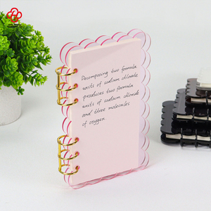 Ngân Sách Mới A6 Acrylic chất kết dính hoa phong cách 6 vòng rõ ràng trong suốt Frosted máy tính xách tay bìa PVC Loose-Leaf chất liệu - Product Image 2
