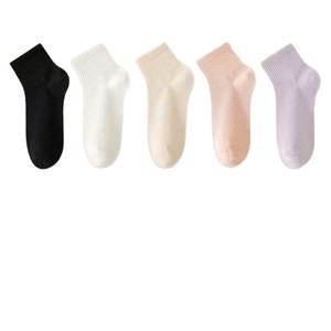 Ankle <b>Socks</b> Women Solid Color Breathable Sweat Absorbent Casual Summer Style Youth Fashionable Light Weight <b>Socks</b> - Product Image 5