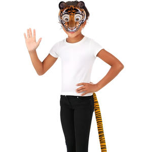 Nuovo all'ingrosso maschera per festa animale EVA mezza faccia tigre mascherata decorazione oggetti di scena festa di carnevale maschera per i bambini - Product Image 3