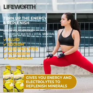 Lifeworth High Intensity Workouts Endurance Energy GelSports Nutrition Electrolyte Energy Gels Hydration Drink