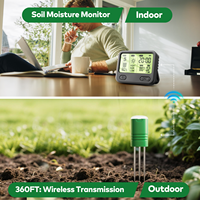MLM HG01-02 Capteur d'humidité du sol sans fil 4-en-1 Testeur intelligent de plantes Surveillance de la fertilité de l'eau, de la lumière et de la température Tuya Jardin ABS