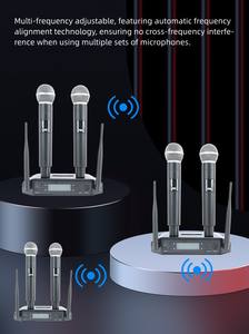 Glxd4 Günstiger Preis Uhf Dual Channel Handheld Dynamic Long Range Wireless Mikrofon für Shur - Product Image 4