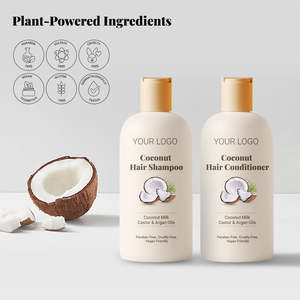 Serie de Cuidado con Aceite de Coco, Champú Nutritivo, Acondicionador para el Cabello, Crema para la Prevención de la Caída del Cabello, Control de Grasa - Product Image 4