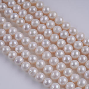 Cuentas Redondas de Agua Dulce Naturales de 8-9 mm, Color Blanco, Rosa y Multicolor, Sueltas, Semi-Acabadas, para Hacer Collares y Pulseras - Product Image 3