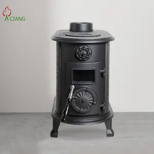 Estufa de leña para interiores, chimeneas, calentador, estufa de leña, hierro fundido