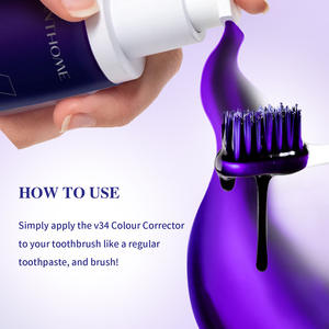 2024 Top Sale Sensitive Free for Teeth <strong>Colour</strong> <strong>Corrector</strong> Custom Logo Eu Formula Purple Whitening V34 <strong>Toothpaste</strong> - Product Image 5