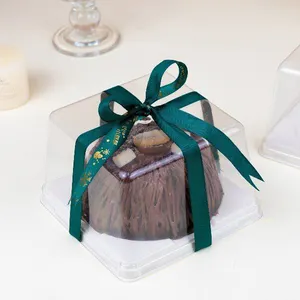 Scatola monouso per Cupcake in plastica trasparente per compleanno Moon Cake contenitore imballo Muffin Pod Dome Box