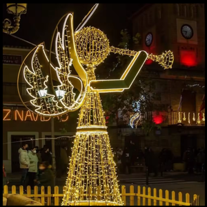 Décorations de Noël, lumières LED, boîtes cadeaux, motifs, décorations de fêtes, extérieur - Product Image 1