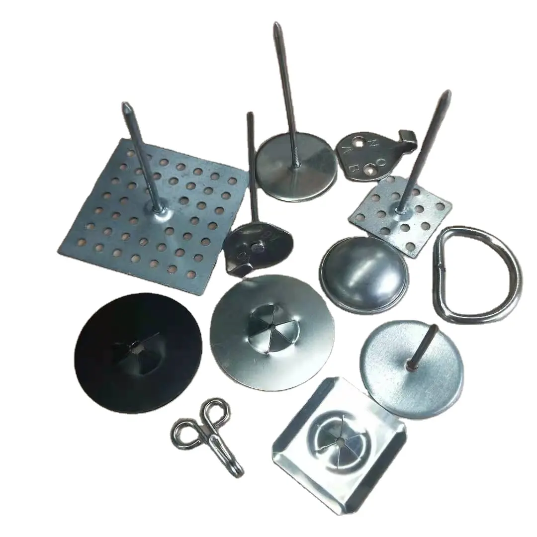 Stainless Steel 63.5mm Perforated Base Insulation Hangers To Secure Rock wool Insulation Material