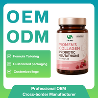 Capsules de Nutrition Complète Quotidienne Collagène Plus Glutathion & Probiotiques Adaptées aux Femmes de Bureau Utilisation à Long Terme