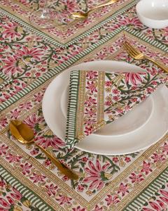 Tovaglia di Lusso Artigianale Best-Seller, Tovaglia con Stampa Floreale Vintage in Cotone <span class=keywords><strong>per</strong></span> la Casa - Product Image 3