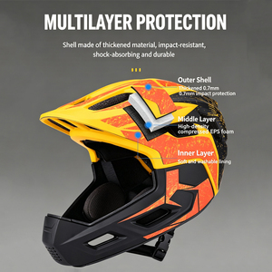 Casco de Bicicleta de Montaña Integral para Niños, Económico, al por Mayor, con Protector de Barbilla Desmontable, Cascos de Motocicleta para Niños y Adolescentes - Product Image 3