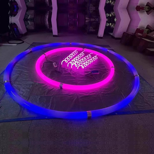 โคมไฟวงแหวนอะคริลิคแบบโค้งงอได้ รูปทรงวงแหวน LED ให้แสงสว่าง 360 องศา อุณหภูมิสี 2700-6000K สำหรับตกแต่ง - Product Image 1