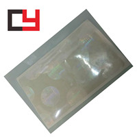 Feuilles de laminage holographiques froides avec impression UV, superpositions holographiques adhésives, pochettes holographiques transférées à chaud