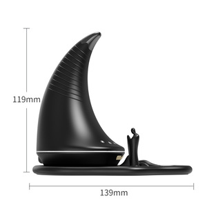 Facial Massager EMS Microcurrent Vibration <b>Heating</b> Bian Stone Infusion Home Use Black 119mm Height 139mm Length - Product Image 1