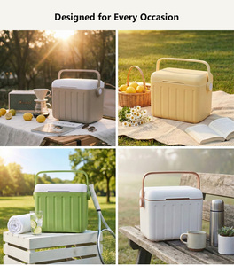 Kbcool 6L เก็บความเย็นแบบพกพา, กล่องเก็บความเย็นพลาสติกแข็งตู้เย็นสำหรับตั้งแคมป์อาหารสดและเครื่องดื่ม - Product Image 4