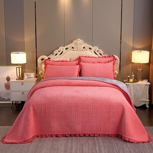 <span class=keywords><strong>Copriletto</strong></span> in Velluto di Latte Invernale Molee Textile, Tinta Unita, Tessile per la Casa, <span class=keywords><strong>Blu</strong></span>, per Hotel e Uso Domestico - Product Image 2