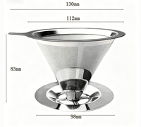 Filtre à café manuel sans papier, entonnoir à café réutilisable pour le café froid et le café à couler