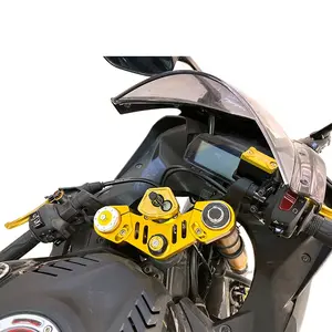 Cnc alüminyum motosiklet ön üçlü ağacı sonu üst üst üçlü kelepçe Yamaha R15V3 aksesuarları