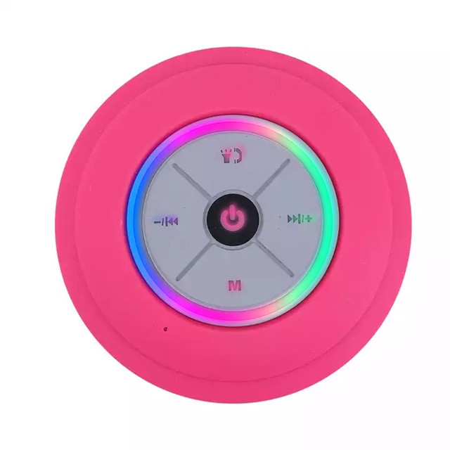 LED Waterproof Bathroom BT Portable Speaker with Microphone Wireless Audio Outdoor Mini Speakers
