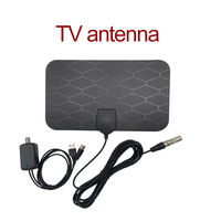 Antenne TV intérieure 4K DVB-T DVB-T2 à gain élevé avec connecteur coaxial, réception UHF et câble de 3 m – Vente Flash Directe Usine