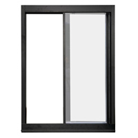 Ventana de baño corrediza de vidrio de aluminio pequeña moderna Nuevos diseños Características impermeables Apertura horizontal Aleación de aluminio duradera