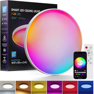 Veilleuse moderne à intensité variable plafonniers LED télécommande APP chambre à coucher salon rond blanc <span class=keywords><strong>plafonnier</strong></span> encastré - Product Image 3